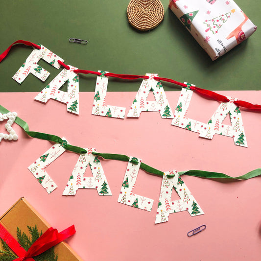 Fa La La La La Plantable Paper Christmas Garland