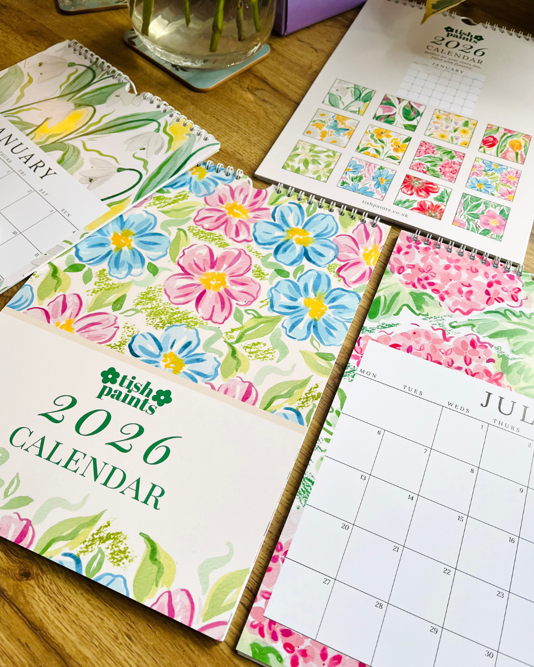 2026 Floral Wall Calendar