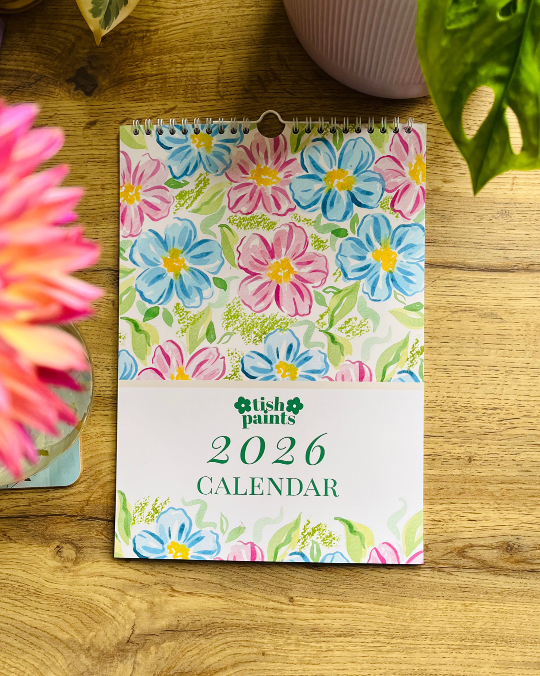2026 Floral Wall Calendar