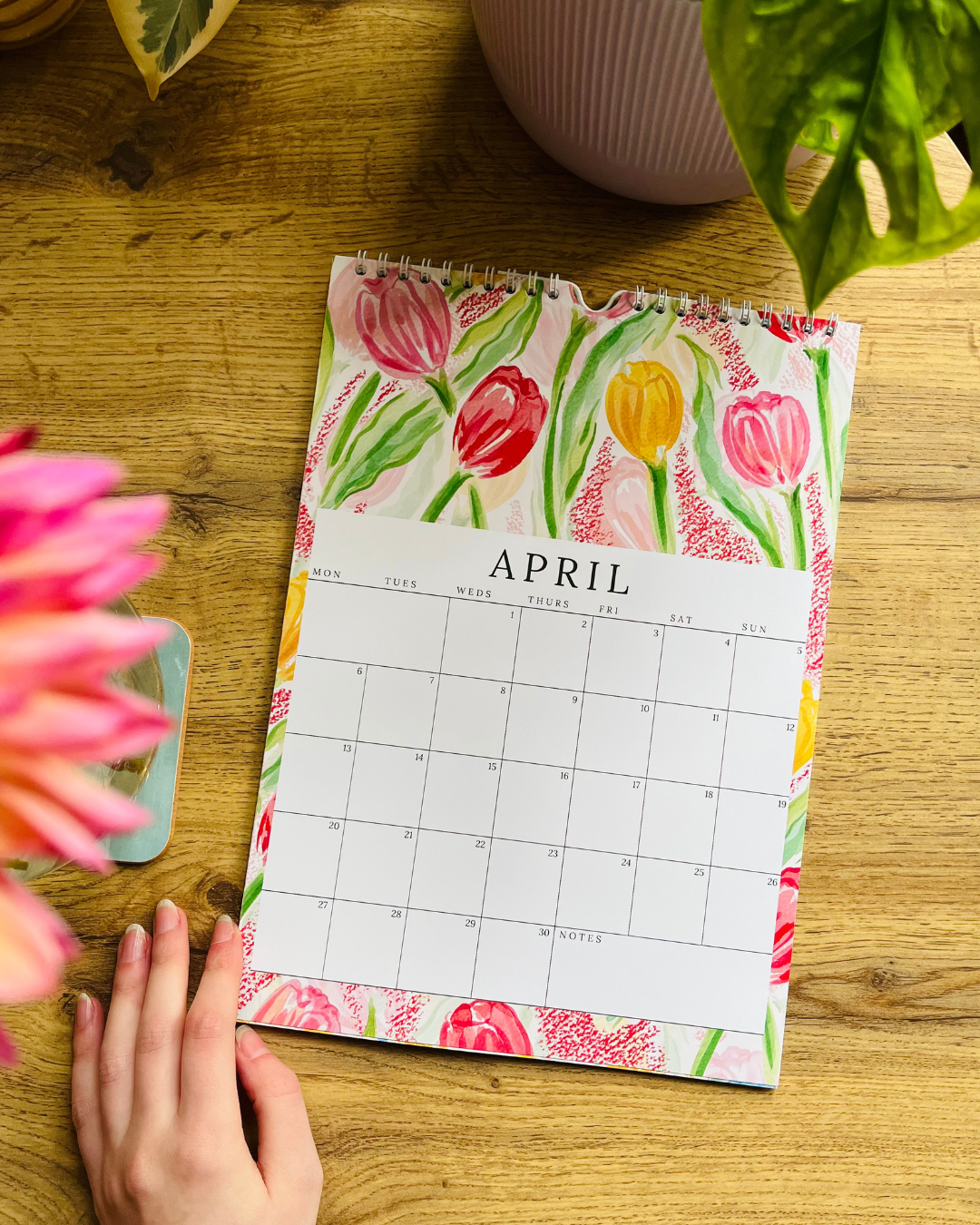 2026 Floral Wall Calendar