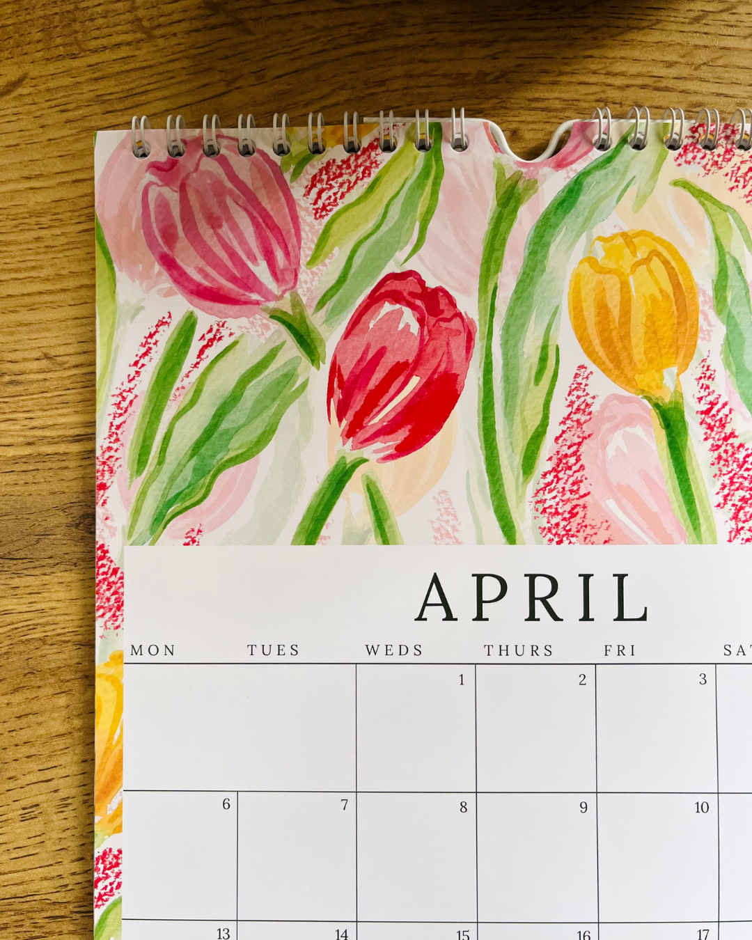 2026 Floral Wall Calendar