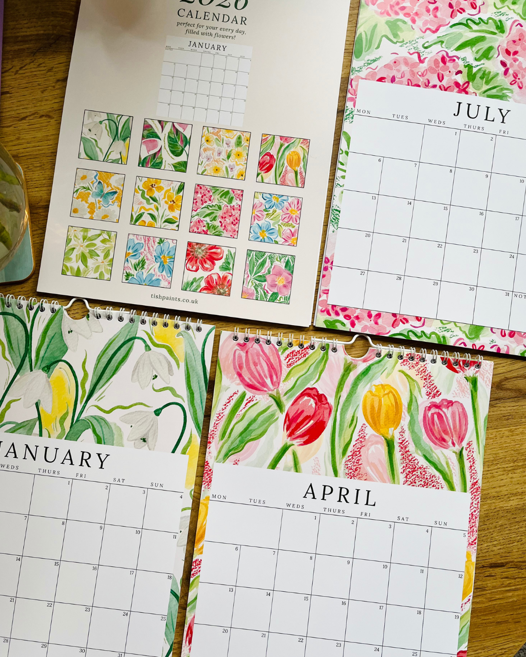 2026 Floral Wall Calendar