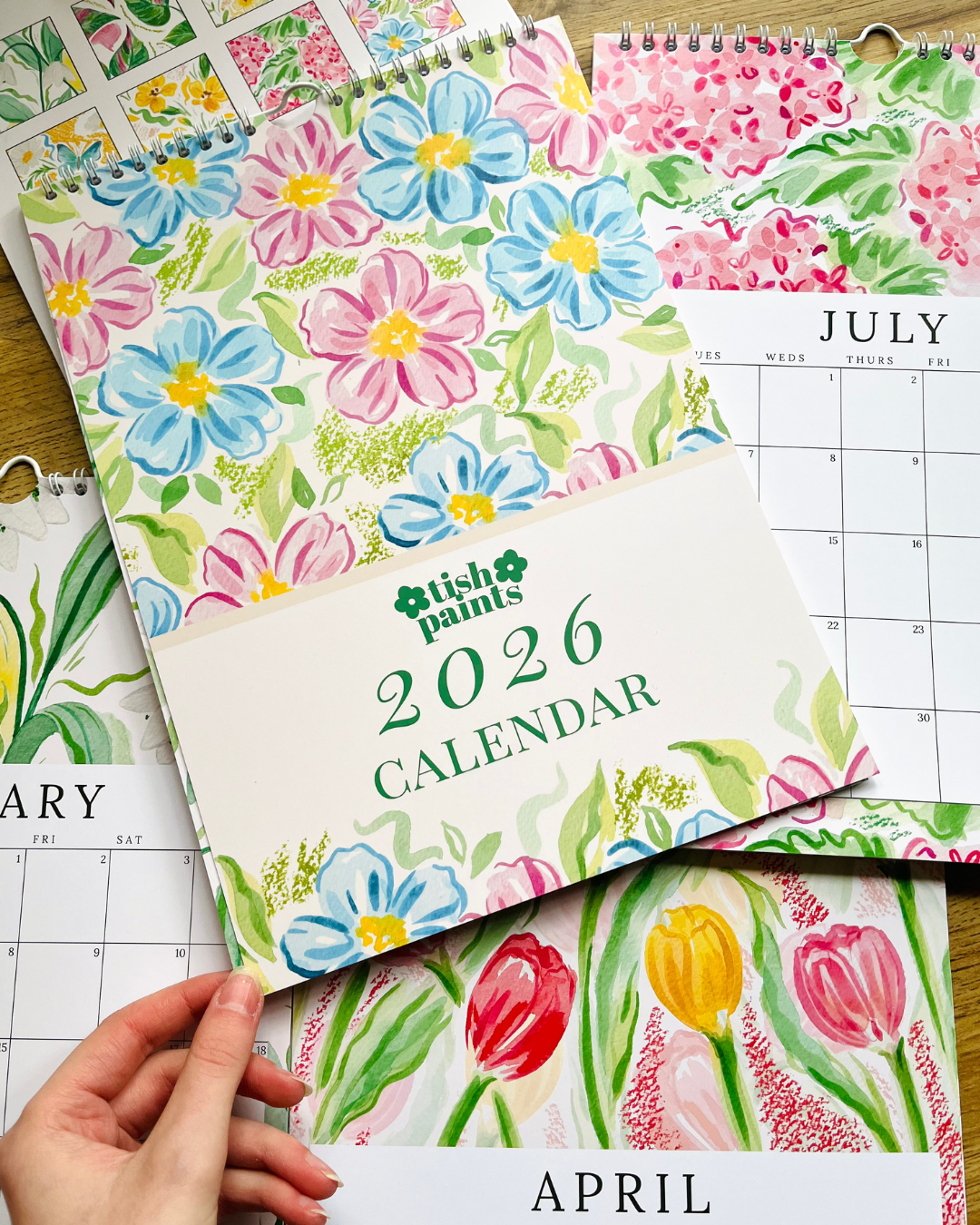 2026 Floral Wall Calendar