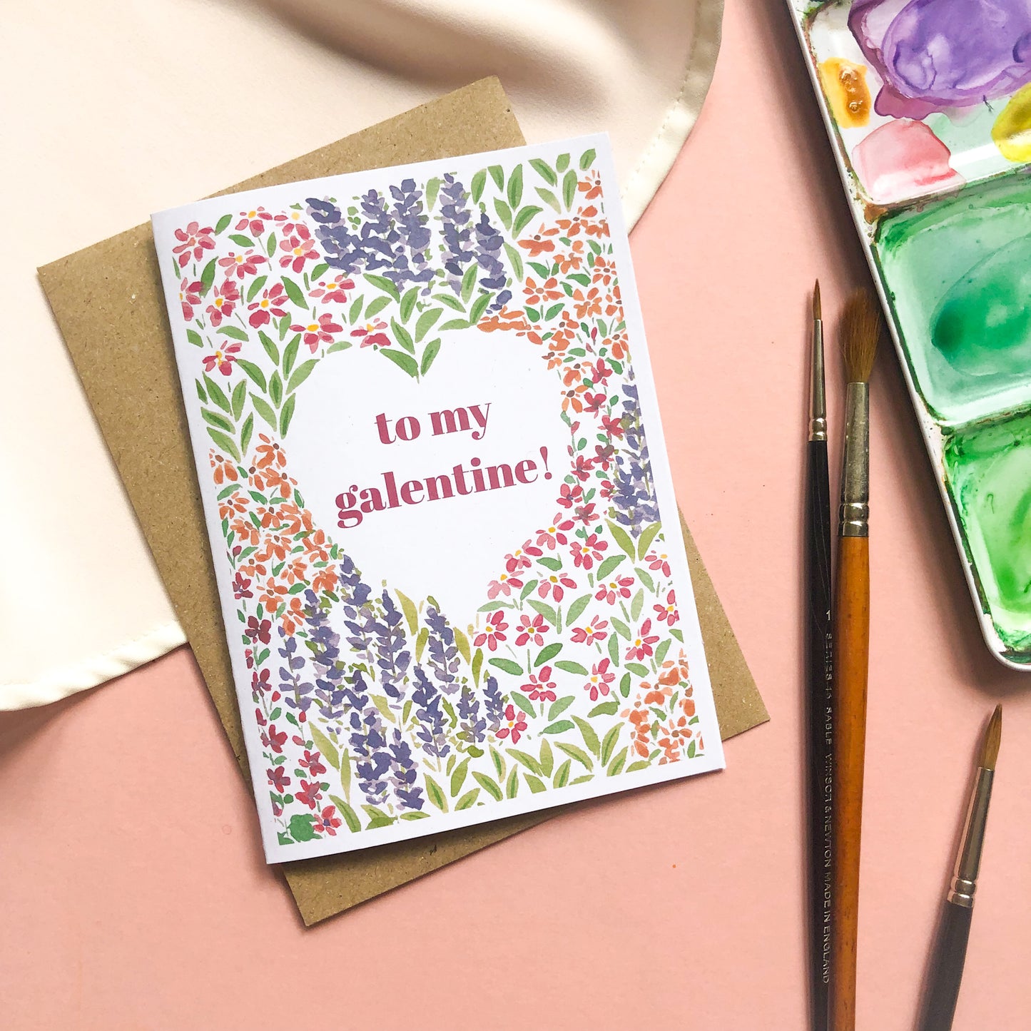 To My Galentine! Floral Valentine's Day Card for Female Friend