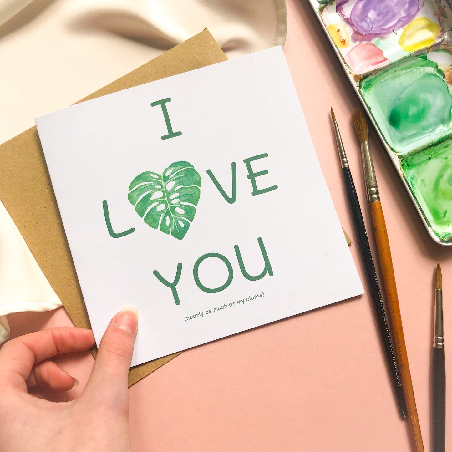 I Love You (nearly as much as my plants) Valentine's Day Card