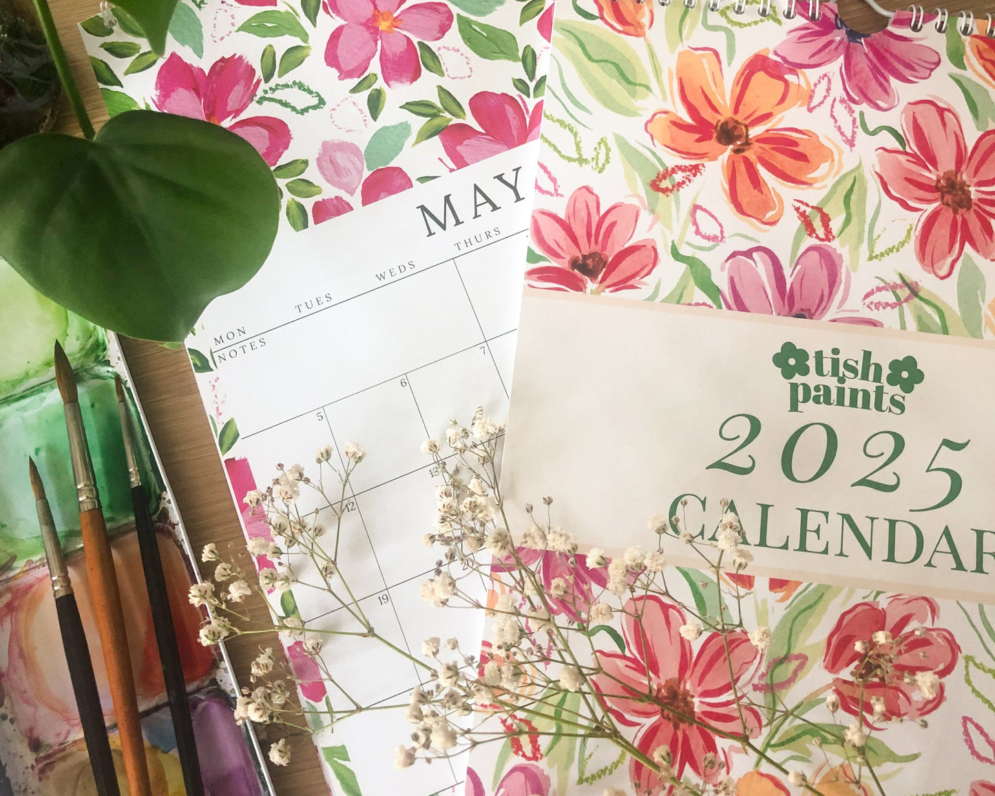 2025 Floral Wall Calendar