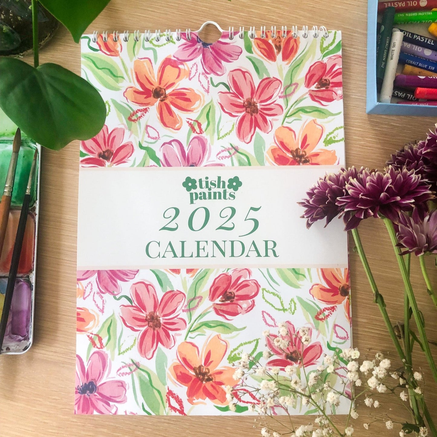 2025 Floral Wall Calendar