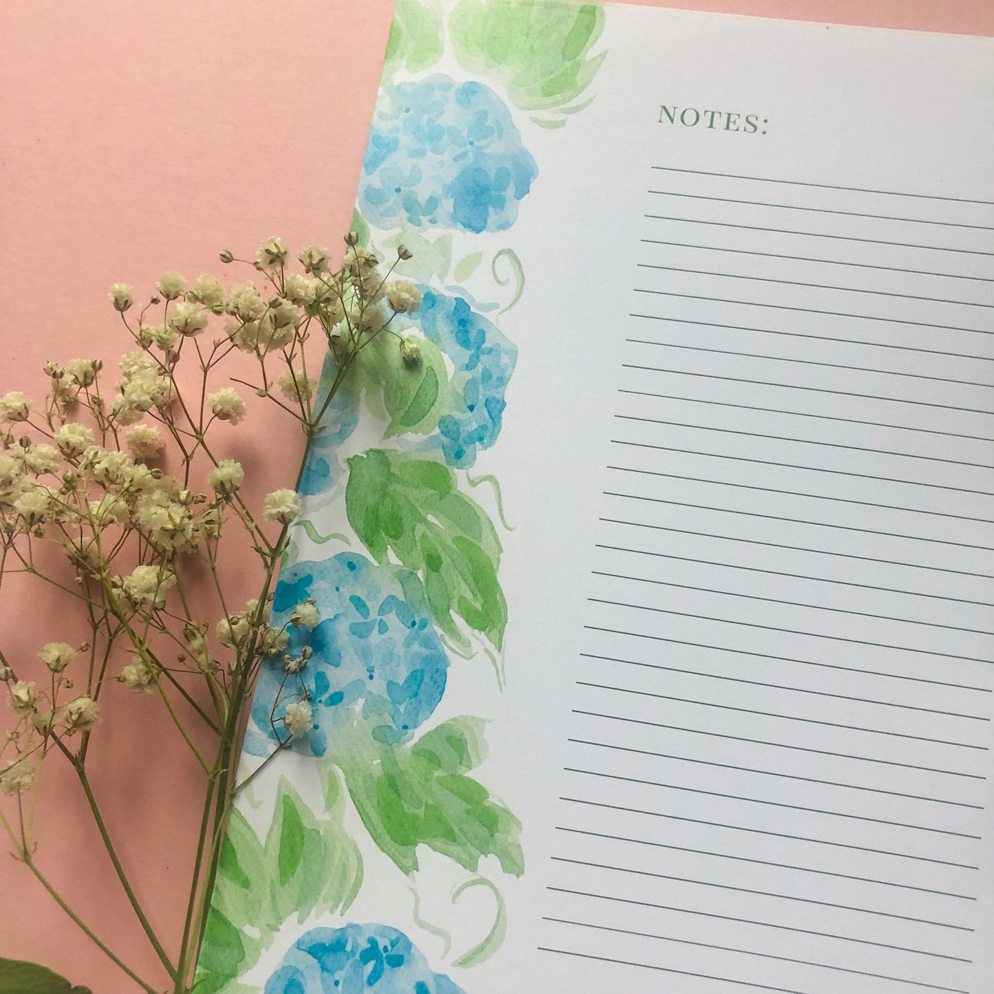 Hydrangea A5 Notepad