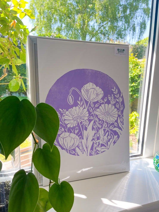 Original Botanical Lino Print A3 *UPDATED!*