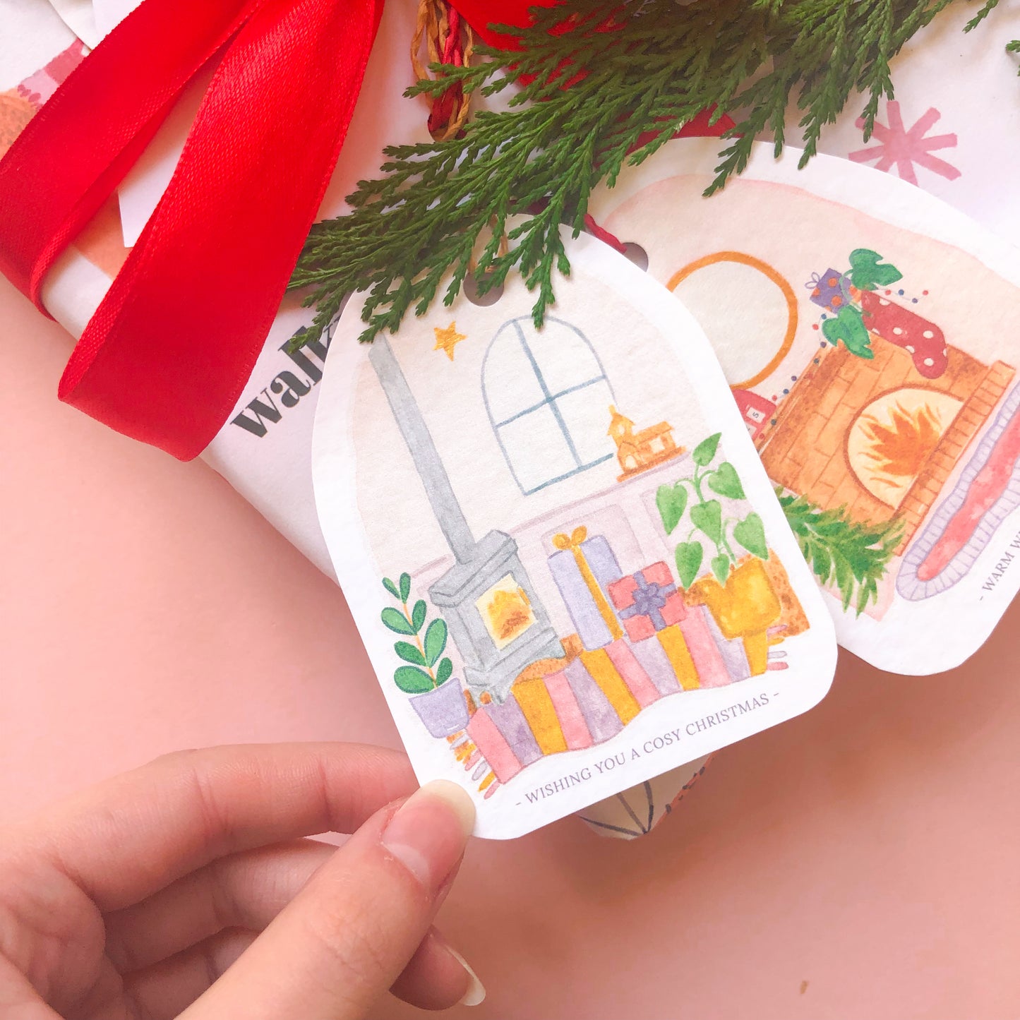 Cosy Christmas Gift Tags Pack of 4: Winter Wishes