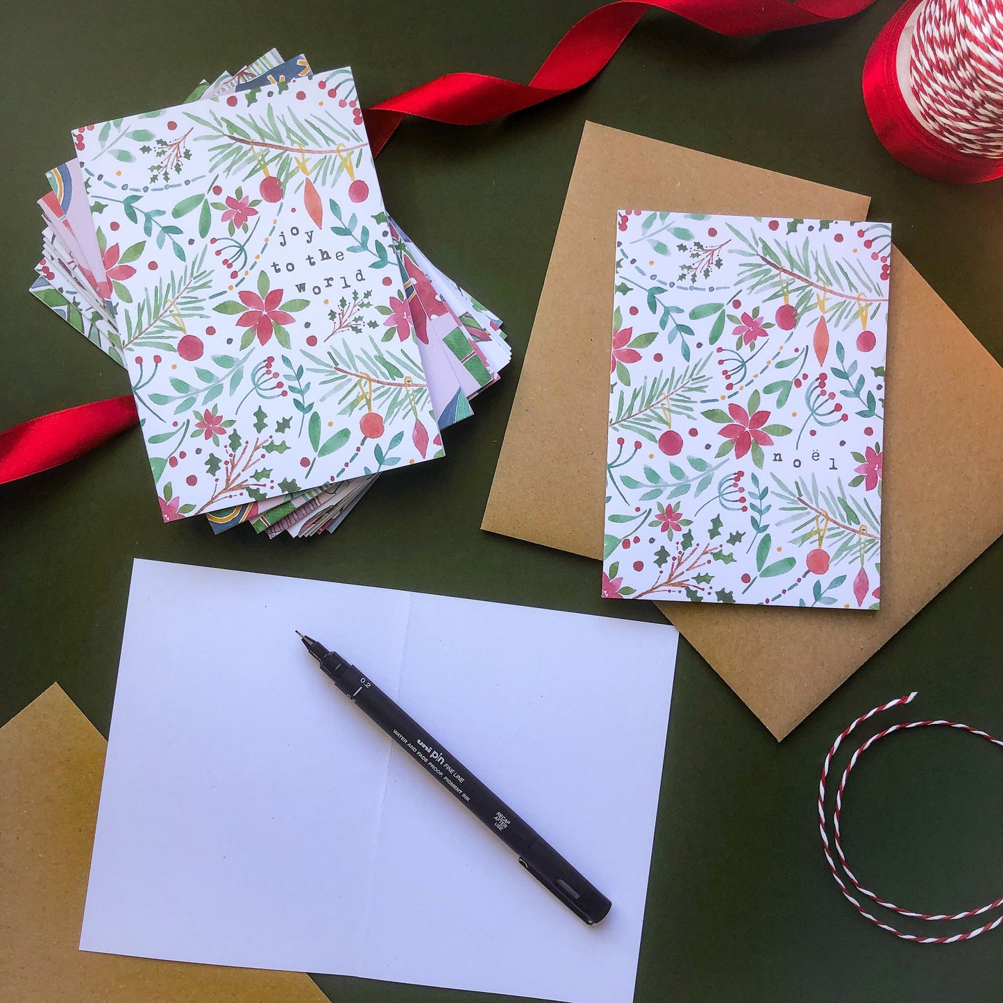 Scandi Christmas Carols Card Multipack | Peace on Earth, Joy to the World, Noel