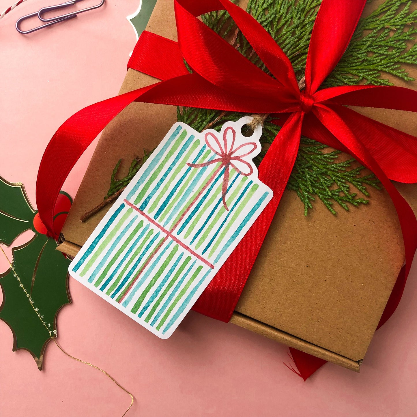 Christmas Present Gift Tags | Pack of 5 Tags
