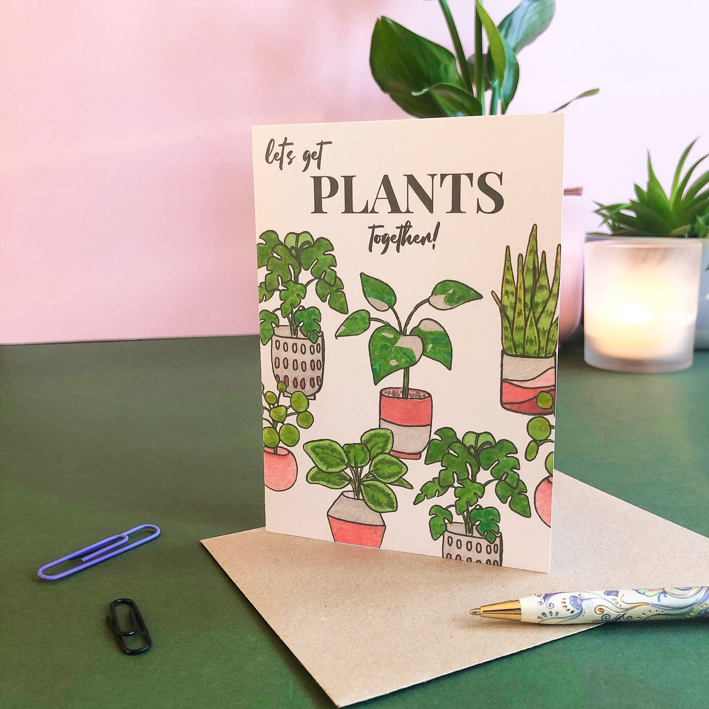 Let's get plants together! Valentines Day, Moving In Card