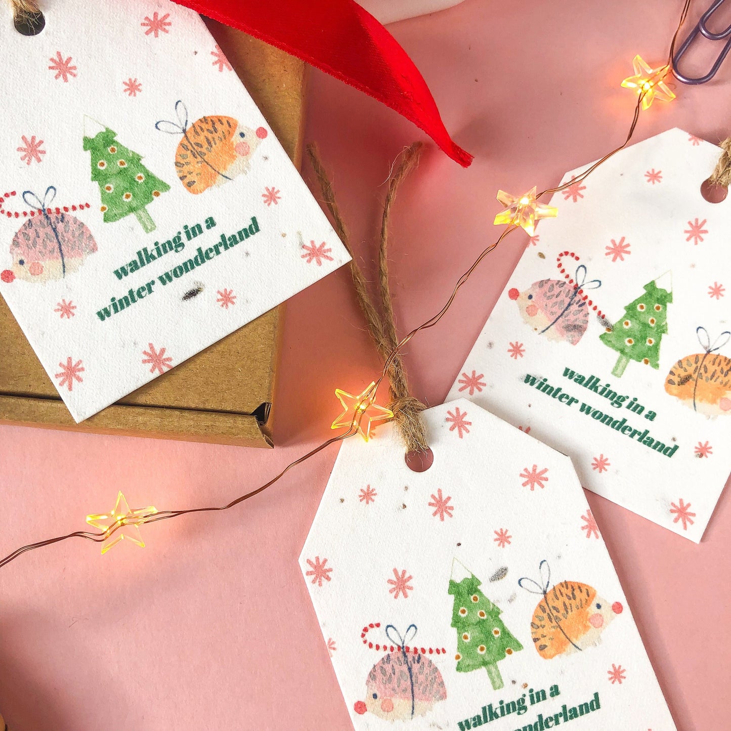 Winter Animals Gift Tags | Pack of 6 Plantable, Recycled Christmas Gift Tags