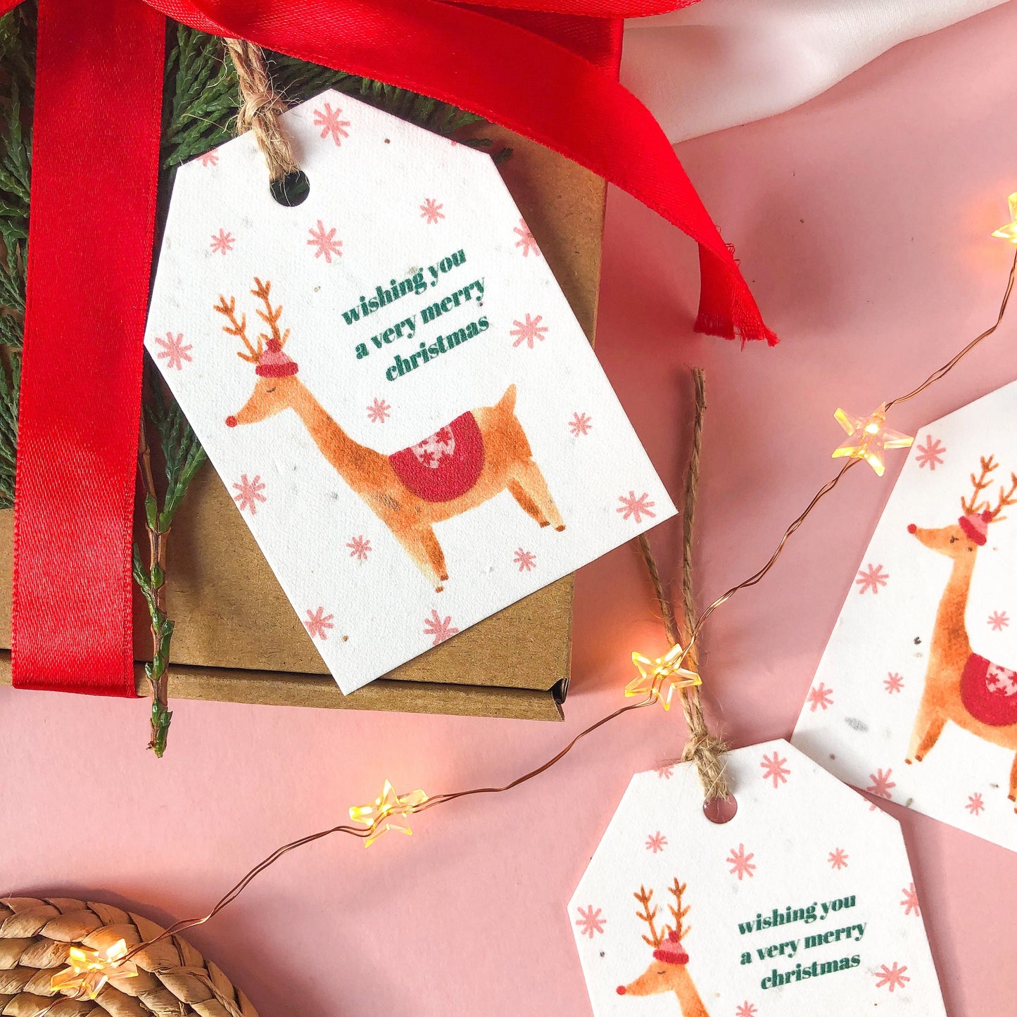 Reindeer Gift Tags - Wishing you a Merry Christmas