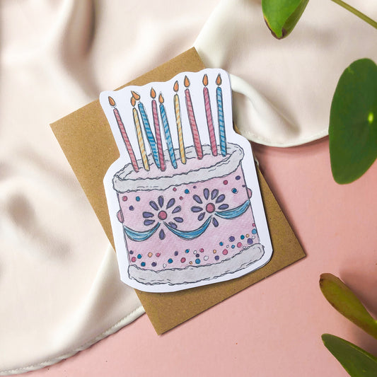 Birthday Cake Card - Celebration Card