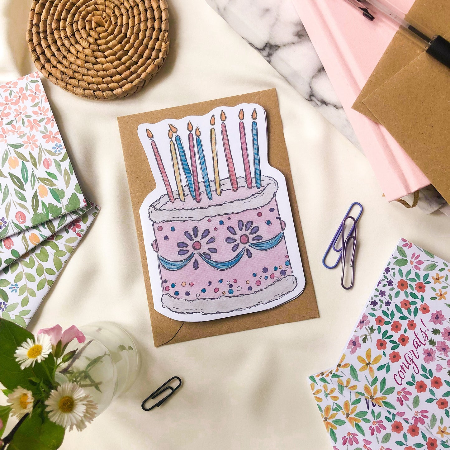 Birthday Cake Card - Celebration Card