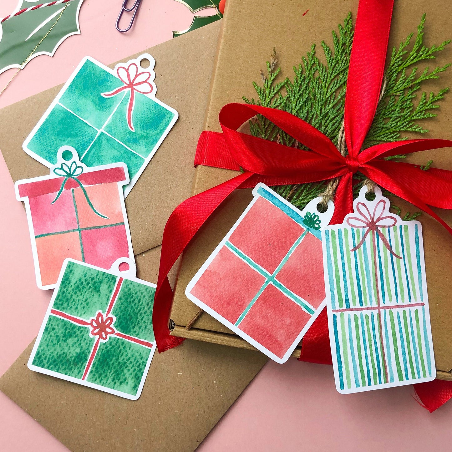 Christmas Present Gift Tags | Pack of 5 Tags