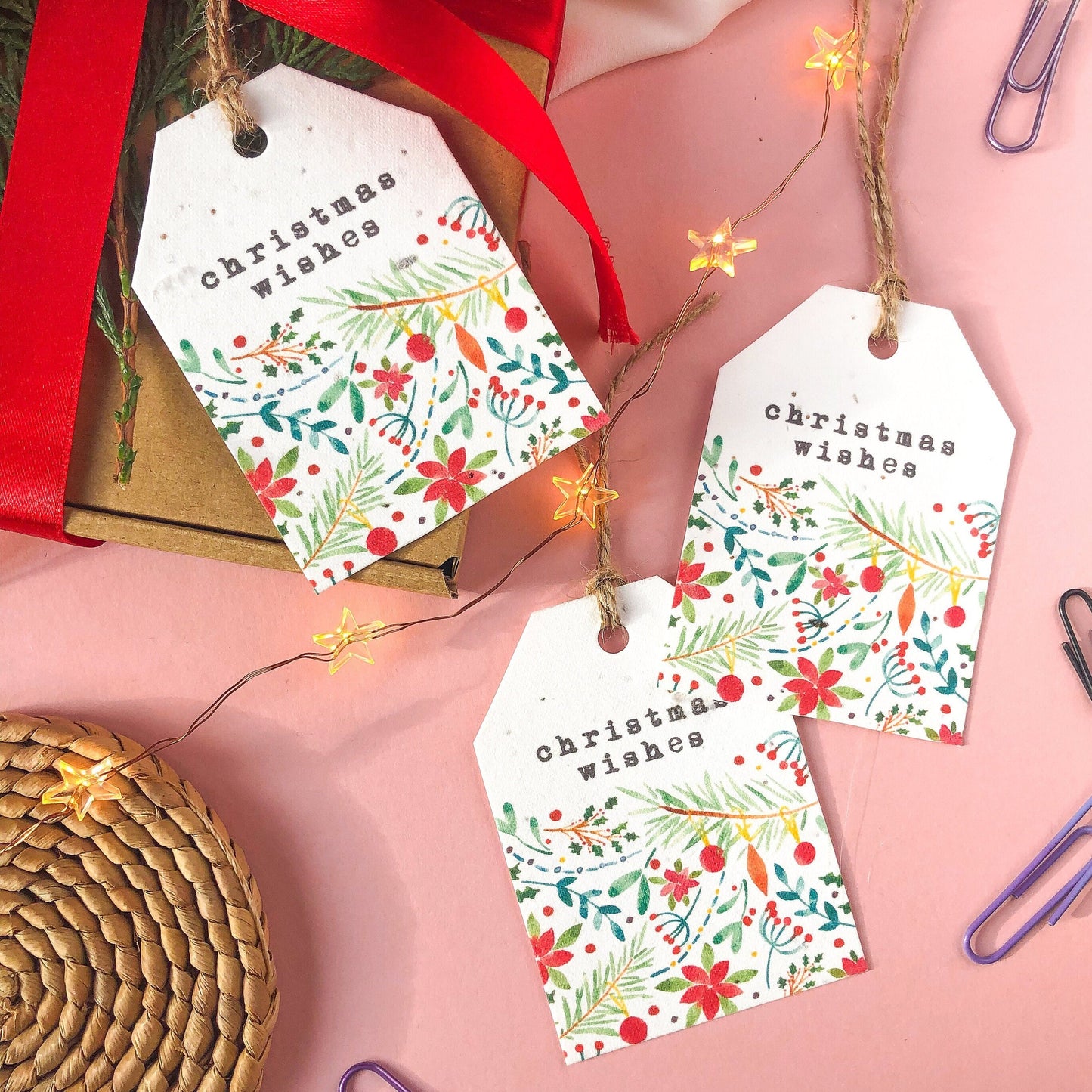 Christmas Wishes Gift Tags | Plantable, Recycled Tags