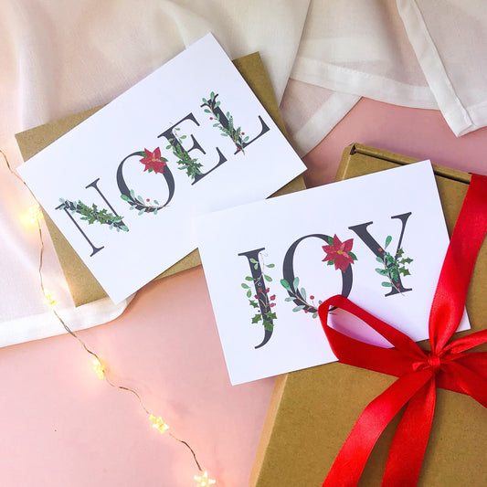 NOEL & JOY Christmas Cards | Pack of 2, 4 or 6